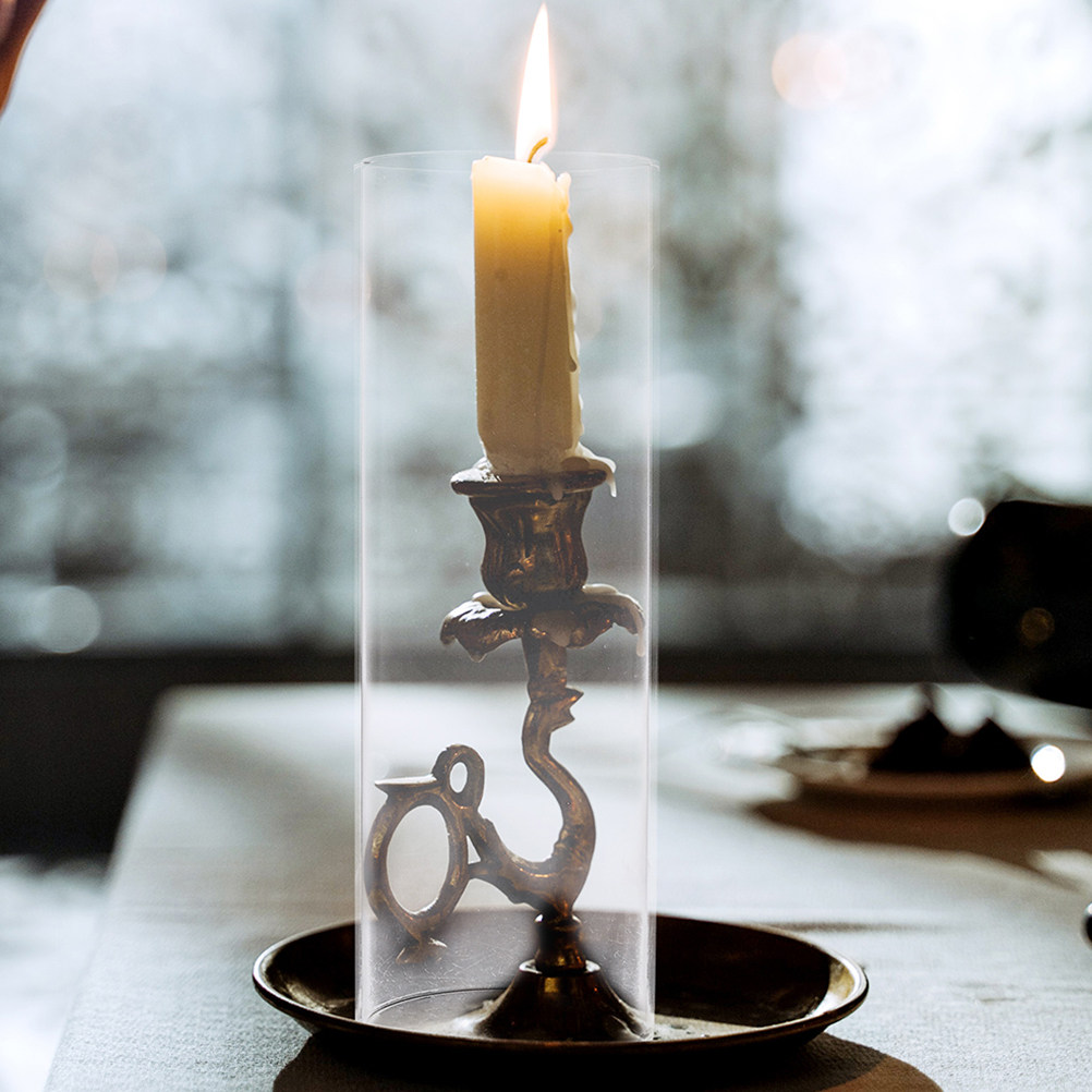 غطاء زجاجي شفاف لحماية شموع ال - مراجعة Candle Holder Decor وسعره