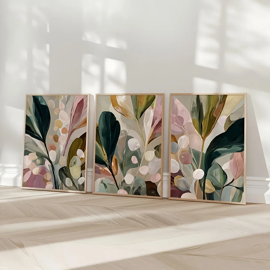 مجموعة كبيرة من 3 قطع، طباعة ع - مراجعة Abstract Canvas Set وسعره