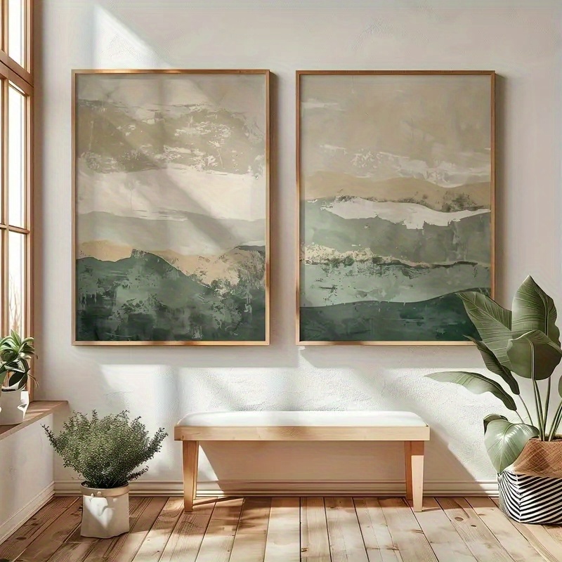 قطعتان/مجموعة: لوحة فنية جداري - مراجعة Abstract Canvas Set وسعره