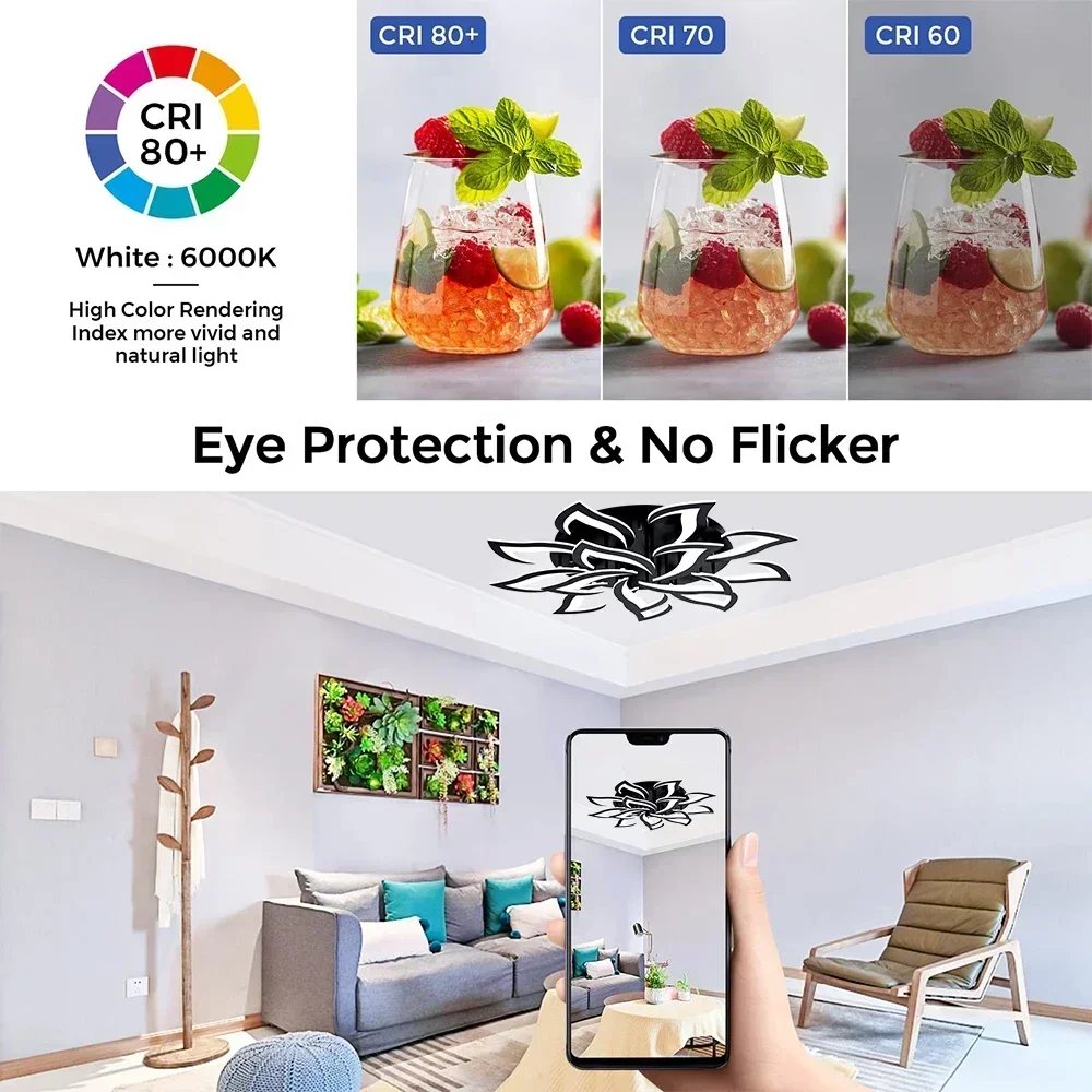 مصمم LED البتلة الثريا غرفة ال - مراجعة Interior Design High End وسعره