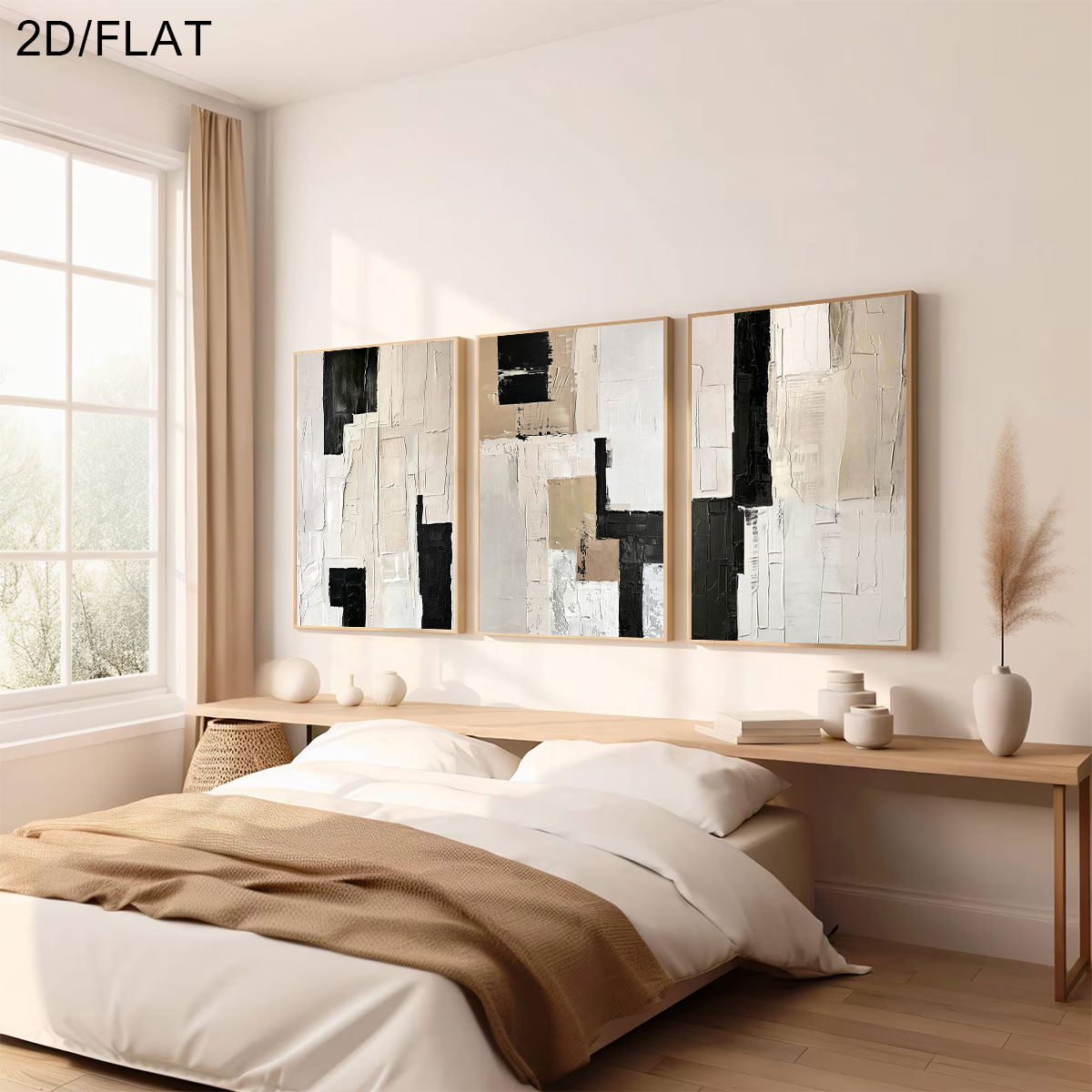 3 قطع بدون إطار، مجموعة من 3 ق - مراجعة Abstract Canvas Set وسعره