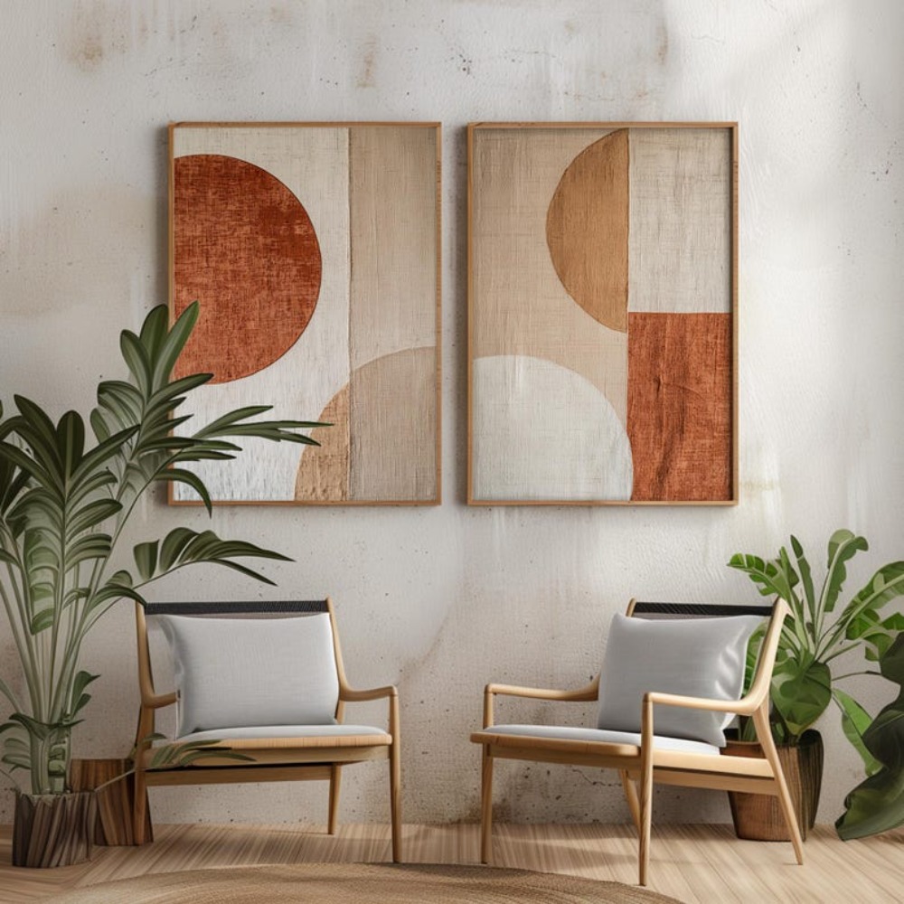 قطعتان من اللوحات القماشية بدو - مراجعة Abstract Canvas Set وسعره