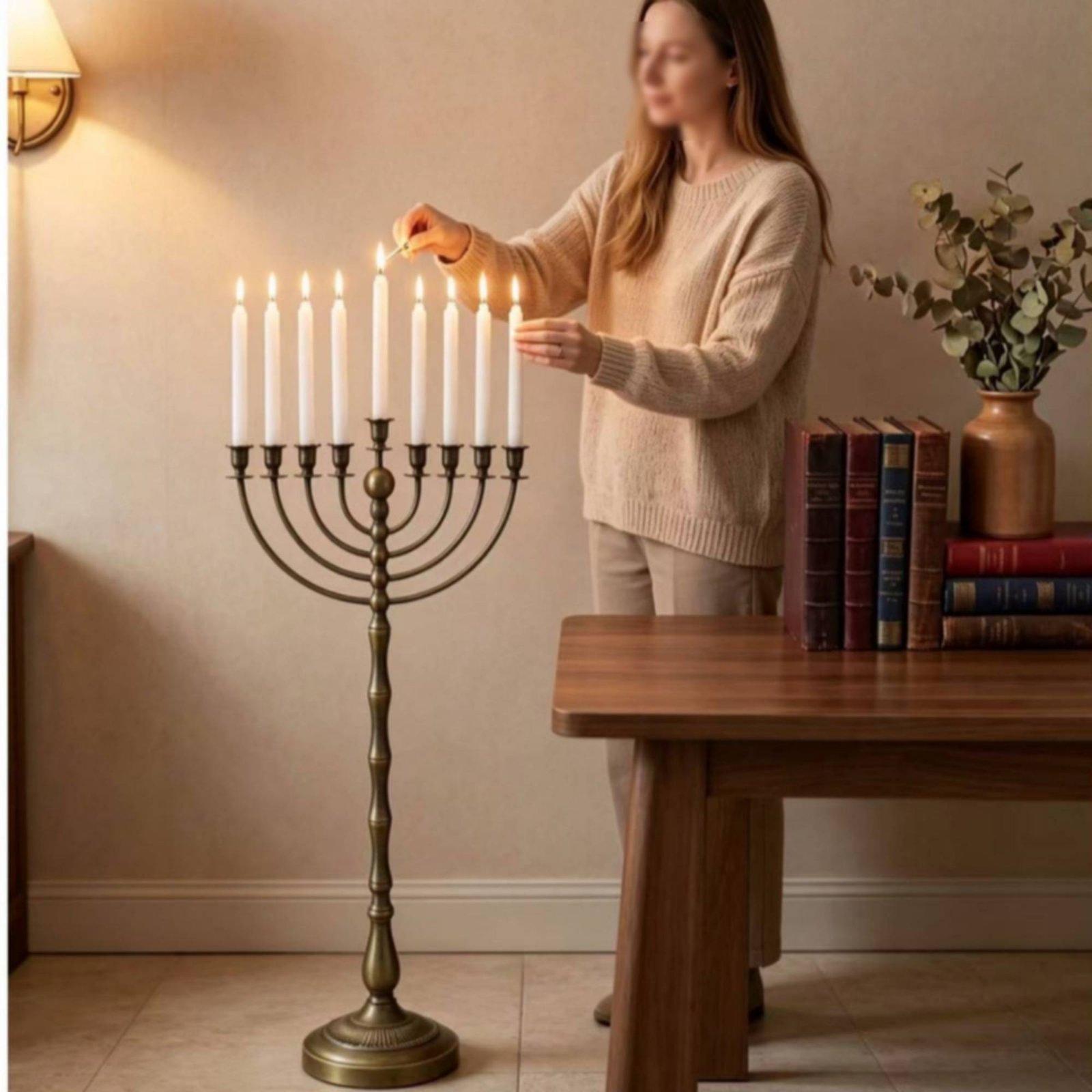 حامل شموع أرضي برونزي طويل بـ  - مراجعة Candle Holder Decor وسعره