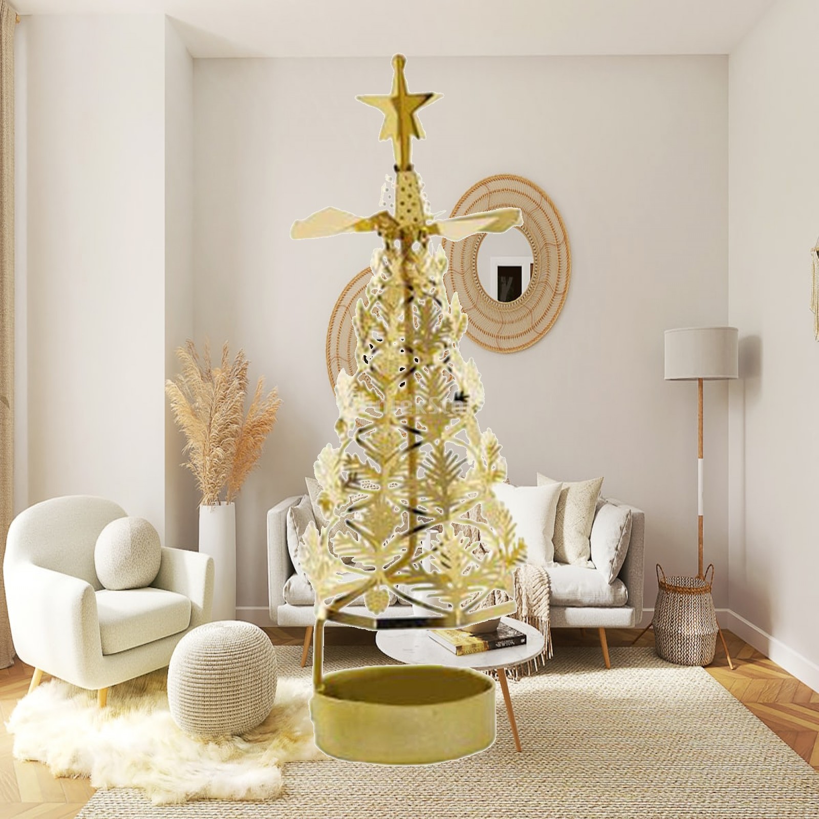 حامل شموع دوار من الفولاذ المق - مراجعة Candle Holder Decor وسعره