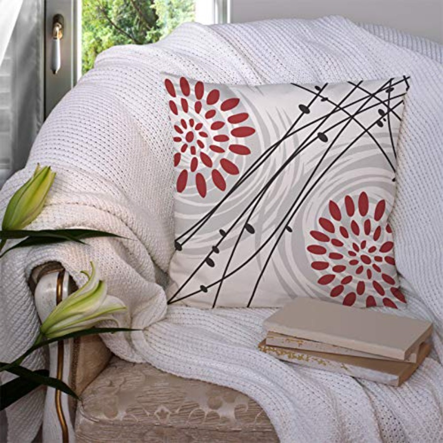 أغطية وسائد زخرفية بتصميم زهور - مراجعة Throw Pillow وسعره
