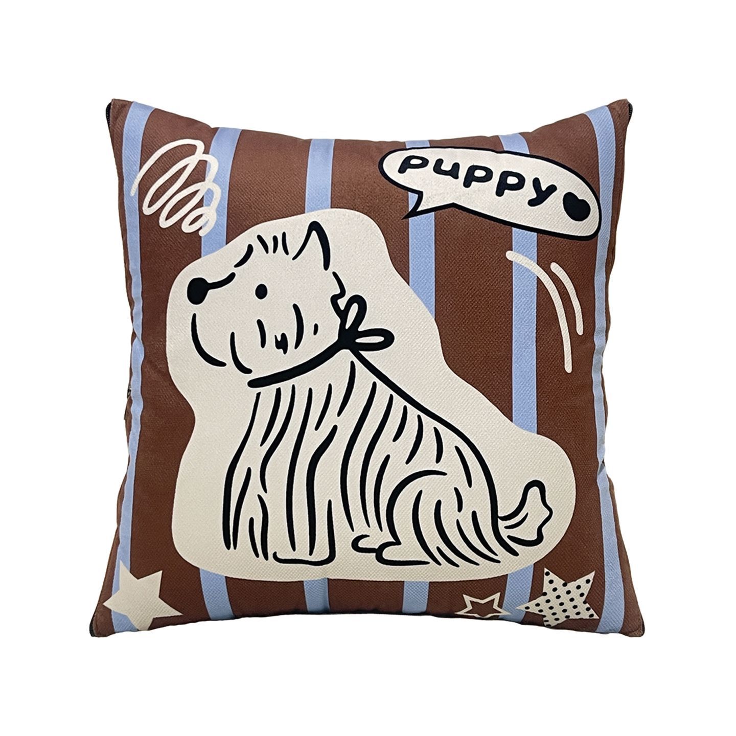 بطانية وسادة مخططة بنقشة كلب ل - مراجعة Throw Pillow وسعره